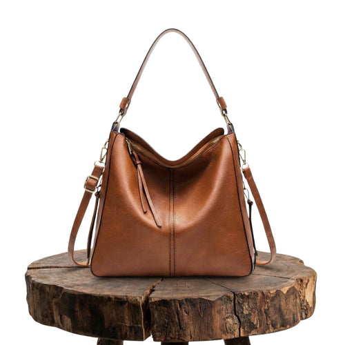 Handcrafted Convertible Leather Hobo Bag